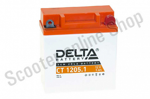 Аккумулятор  CT 1205.1 YTX5A-BS DELTA  115 x 60 x 128 фото фотография изображение картинка