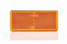 Отражатель прямоугольный желтый крепление на скотч  42x96 WAS