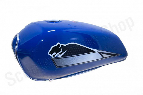 Бензобак Alpha Jaguar синий, хром. окантовка фото фотография изображение картинка