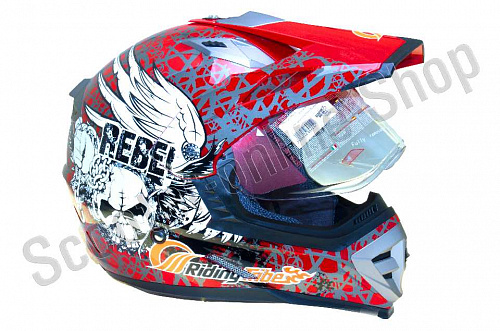 Шлем эндуро Riding Trible H602 красный L фото фотография изображение картинка