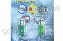 Лампа, габарит, без цоколя, 5 SMD, 2шт, зеленый