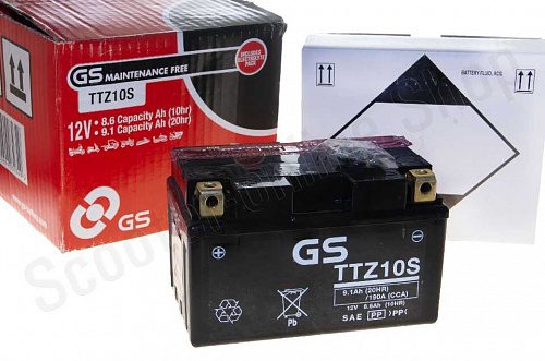 Аккумулятор GS Yuasa TTZ10S GS 12В 8,6Ач 190CCA 150x87x93 мм Прямая (+-) фото фотография изображение картинка