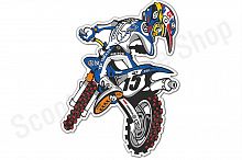 Наклейка автомобильная Мотокросс 13см
