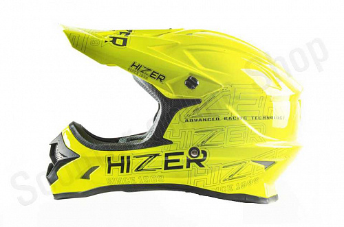 Шлем кроссовый HIZER J6805 #1 (L) lemon/green фото фотография изображение картинка