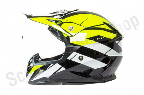 Шлем кроссовый HIZER 915 #7 (L) neon/yellow/white фото фотография изображение картинка