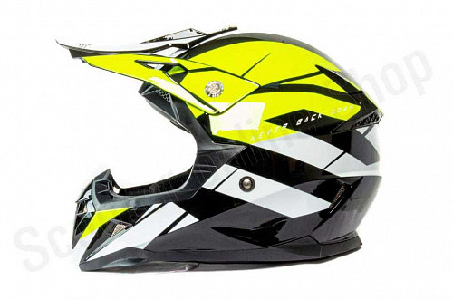 Шлем кроссовый HIZER 915 #7 (M) neon/yellow/white фото фотография изображение картинка