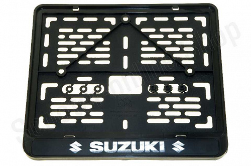 Рамка номера мото старого образца надпись "Suzuki"  фото фотография изображение картинка