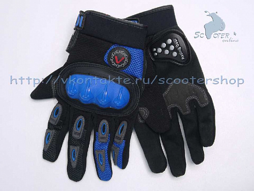 Мотоперчатки перчатки мото Перчатки V003 blue M фото фотография 