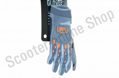 Мотоперчатки перчатки мото Перчатки 100% серо-оранжевые L фото фотография 