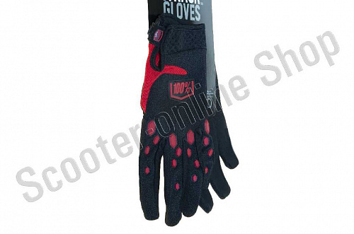 Мотоперчатки перчатки мото Перчатки 100% черно-красные XL фото фотография 