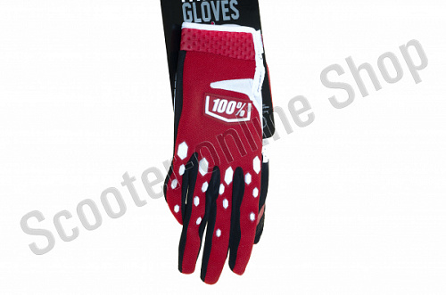 Мотоперчатки перчатки мото Перчатки 100% красно-белые XL  фото фотография 