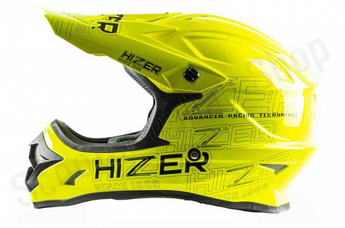 Шлем кроссовый HIZER J6805 #1 (M) lemon/green фото фотография изображение картинка