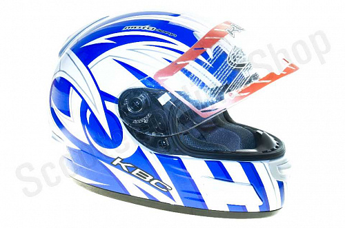 Шлем интеграл KBC TK-8 Swirl Blue/White/Silver L(60) фото фотография изображение картинка