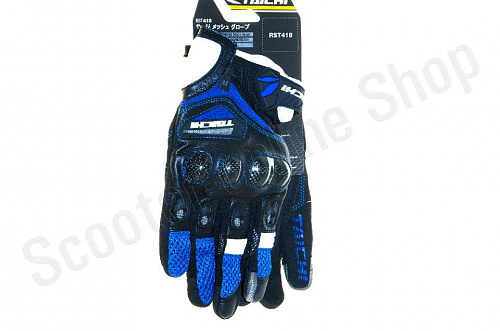 Мотоперчатки перчатки мото Перчатки  TAICHI  (size:XL, черно-синие) фото фотография 