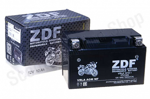 Аккумулятор  1210.1 YTZ10S  ZDF VRLA Black 150х85.8х93.6 (прямая) фото фотография изображение картинка