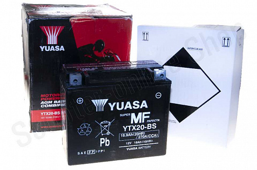 Аккумулятор Yuasa YTX20CH-BS 12В 18Ач 270CCA 150x87x161 мм Прямая (+-) фото фотография изображение картинка