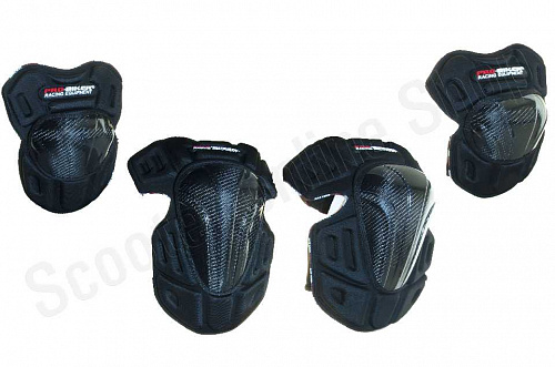 Наколенники защита коленей Наколенники + налокотники Pro-Biker HXP-18C Black комплект фото фотография 